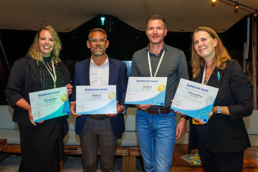 Quality Coast Awards ontvangen door Terschelling Vlieland Ameland Schiermonnikoog